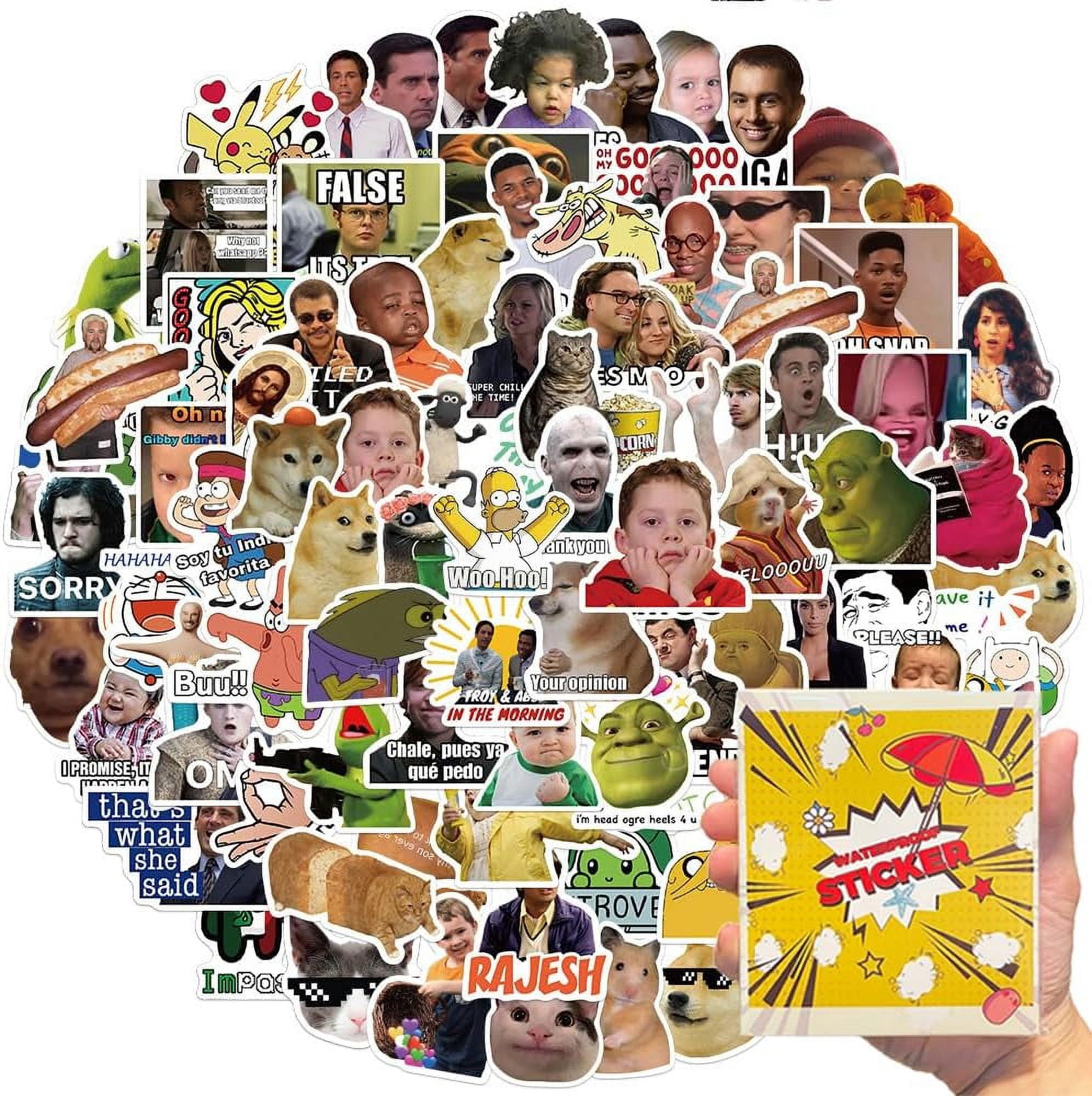Meme Emote Sticker 100 Pcs Meme Stickers Funny Stickers Prank Meme (Dirty) Popular ...
