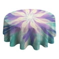 thumbnail image 4 of Tie Dye Pattern Round Tablecloth 60"x60",Wrinkle Wipeable Table Cloth for Kitchen Dining Room Picnic Patio Party, 4 of 6