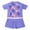 Purple, variant on iiniim Kids Girls Flower Printed Tankini Set T-shirt with Swim Boyshort Rash Guard Swimsuit Bathing Suit Pink 8