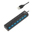 thumbnail image 2 of 7 Puertos Usb 2.0 Con Switch Luz Led Pc Laptop Mac Ele-Gate HUB.14, 2 of 6