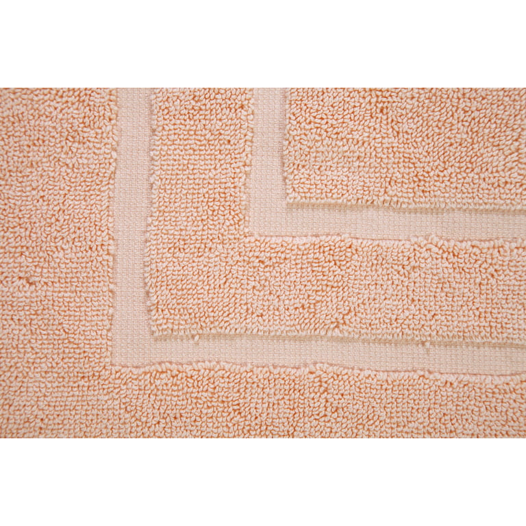 Feather & Stitch 2 Piece Towel Like Bath Mats (30x21 Inch) 100% Cotton  Terry Bath Mats, Bathroom Shower Floor Mats [NOT A Bathroom Rug], Soft