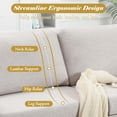 thumbnail image 3 of YODOLLA 79" Sectional Sofa Modern Loveseat Couch 3 Seater Living Room Furniture - Beige, 3 of 8