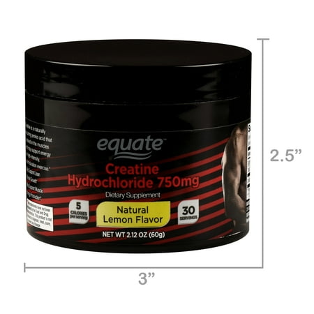 Equate Creatine, Natural Lemon Flavor, 2.12 oz