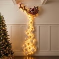 thumbnail image 6 of Christmas Magic Trail Wall Light, Santa Sleigh Reindeer Hanging Decoration, Outdoor Indoor Holiday Decor for Living Room Door, 6 of 6