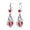 Red, variant on Elegant Stainless Steel Dangling Earrings for Women – Timeless Round Ear Accessories with Shimmering Drops, Purple