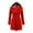 Red, variant on IROINID Women's Mid-Long Hoodie Anorak Jacket Coat Solid Color Long Sleeve Warm Coat Jacket Winter Plaid Outerwear, Beige