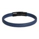 thumbnail image 1 of Pulsera Geoffrey Beene de cuero trenzado para hombre, 21 cm, color azul, 1 of 7