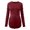 Wine, variant on Gyujnb Classic Scoop Neck Maternity Tunic Solid Soft Stretch Knit Long Sleeve Dual Side Ruched Bump Friendly Slim Curved Extended Hem Top,L