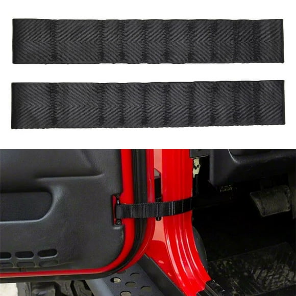 2X Adjustable Door Limiting Check Strap For Jeep Wrangler Tj Jk Jku Jl Jlu Black