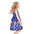 thumbnail image 2 of Sunny Fashion Girls Vintage Dress Retro 1950s Rockabilly Polka Dot Square Collar 10 Years, 2 of 5