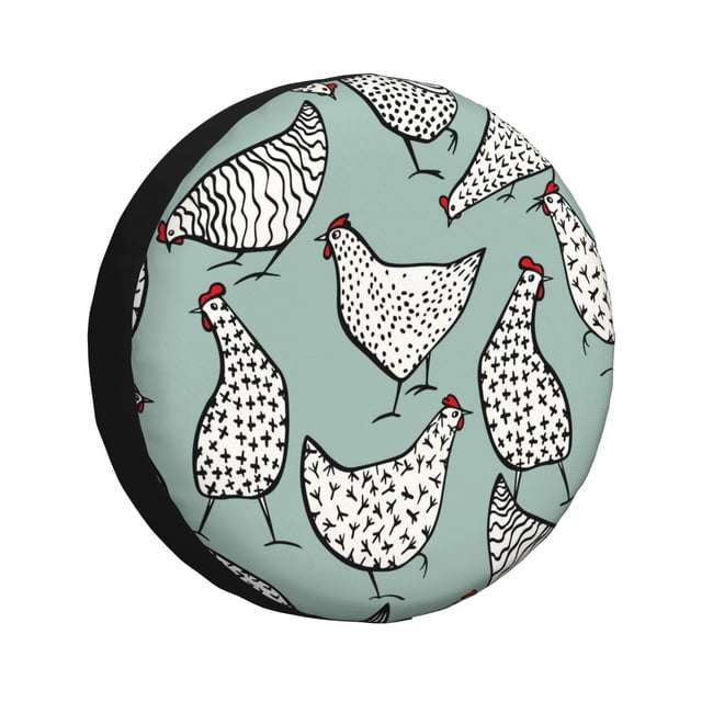 Balery Hand Drawn Chickens Cubiertas para Neumáticos - Protector Resistente para Neumáticos de Camioneta, SUV, Remolque, Camper y RV-16 inch