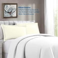 thumbnail image 2 of 800 Thread Count Egyptian Cotton 2-Piece Pillow Sham Set with Flanged Border, King Size (20" x 40") Ivory Stripe, 2 of 4