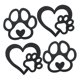thumbnail image 3 of 4 piezas Wood Wall Art Amantes de perros Regalos Artesanías decoraciones de cachorros Caracteres Decoración de la sala del perro para la sal, 3 of 9