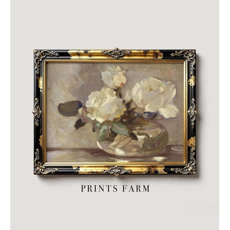 Vintage Roses Still Life Flowers Botanical P853