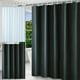 thumbnail image 1 of Cortina de ducha de plástico con ganchos, 1 unidad, 8 unidades, impermeable, para baño, sin necesidad de perforaciones, color negro, 180 x 80 cm Yulucky, 1 of 8