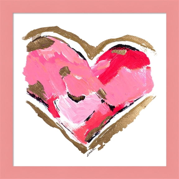 Great Art Now Heart Full of Love II by L. Hewitt, Framed Wall Art, 14W x 14H