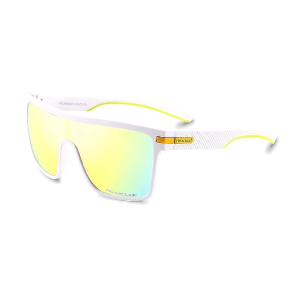 Karsaer TR90 Polarized Sports Sunglasses for Men Women Flat Top Vintage Square Cycling Running Fishing Golf Hiking Sports Glasses K7034