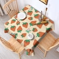 thumbnail image 2 of Orange Strawberry Plants Fruit Square Tablecloth,Waterproof Square Table Cover,Wipeable Spillproof Washable Table Cover for Home Kitchen Party Decor 60"x60"(152x152cm), 2 of 6