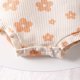 thumbnail image 2 of Gibobby Mamelucos para bebe niña con estampado de flores de manga larga para niñas pequeñas, mono recién nacido con diademas para niños, ropa(Beige, 6-12 Meses), 2 of 5
