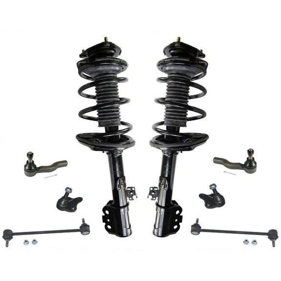 Front Struts Tie Rods Ball Joint Links for Toyota Rav4 01-05 Front Wheel Drive