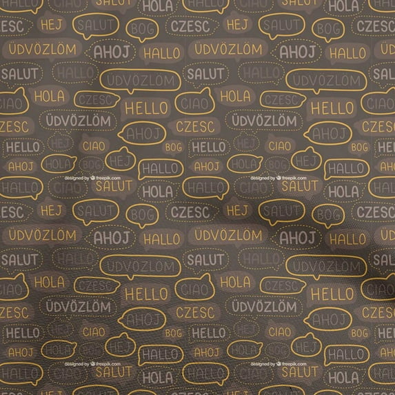 oneOone Viscose Chiffon Tawny Brown Fabric Text Quilting Supplies Print Sewing Fabric By The Yard 42 Inch Wide