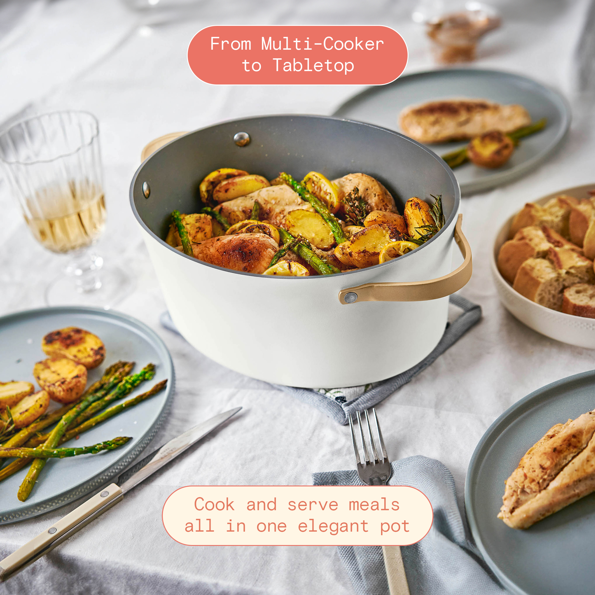 Beautiful 10-in-1 Electric Multi-Cooker, 6 Qt, White photo 5