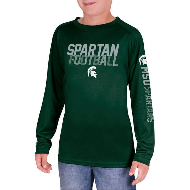 NCAA Michigan State Spartans Boys Long Sleeve Impact T-Shirt - Walmart ...