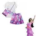 thumbnail image 3 of HAWEE Mignonne Robe Encanto Mirabel pour Filles Costume Isabela Cosplay avec 3 Pcs, 3 of 7