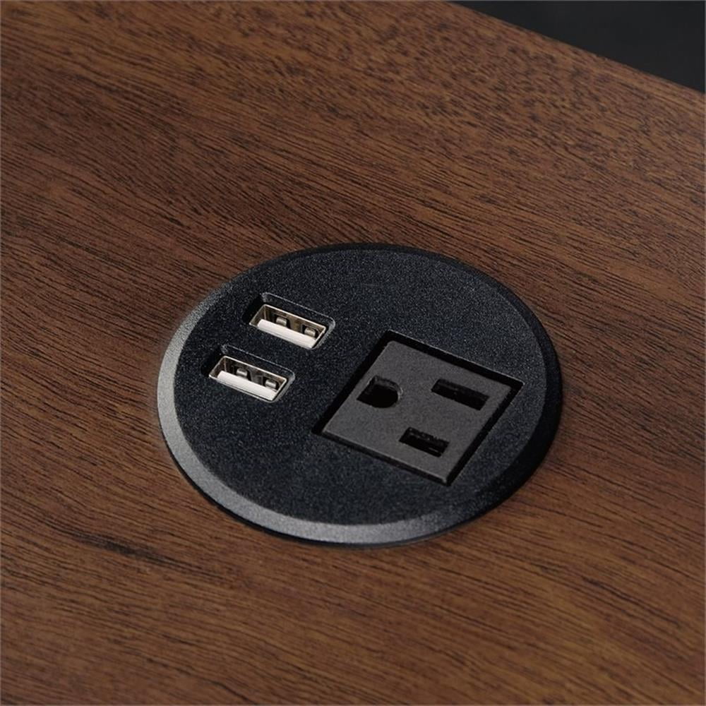 UrbanPro Office Plastic and Rubber Wire Power Grommet in Black