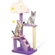 thumbnail image 2 of Cat Scratching Post, 42.5 Inches Purple Cute Cat Tree for Indoor, Natural Sisal Cat Climbing Activity Trees,Pet Products ShopWise Round, 2 of 7