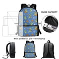 thumbnail image 4 of Jeiento Dinosaur School Backpack Set for Boys 4Pcs Kids Backpacks with Lunch Box Pencil Case and Water Bottle Holder Playing Football Bookbag Sets for Elementary School Bags Daypack Blue, 4 of 7