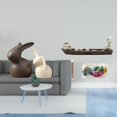 thumbnail image 2 of Juego de estatuas de conejo de cerámica y quemador de incienso de barco, escultura decorativa de mesa para Pascua, Halloween, armario, jardín, dormito, 2 of 8