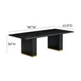thumbnail image 3 of Chelsea Black Oak Rectangular Dining Table, 3 of 9