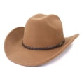 thumbnail image 3 of QSAWXQZ Men's Western Cowboy Hat Wide Brim Outdoor Hat Free Size, 3 of 5