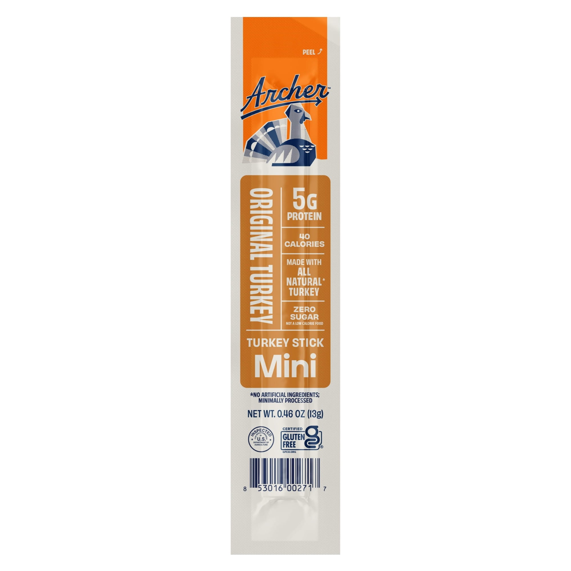 (3 pack) Archer Original Turkey Mini Jerky Sticks, 5g Protein, Zero Sugar, 0.46 oz, 16 Count