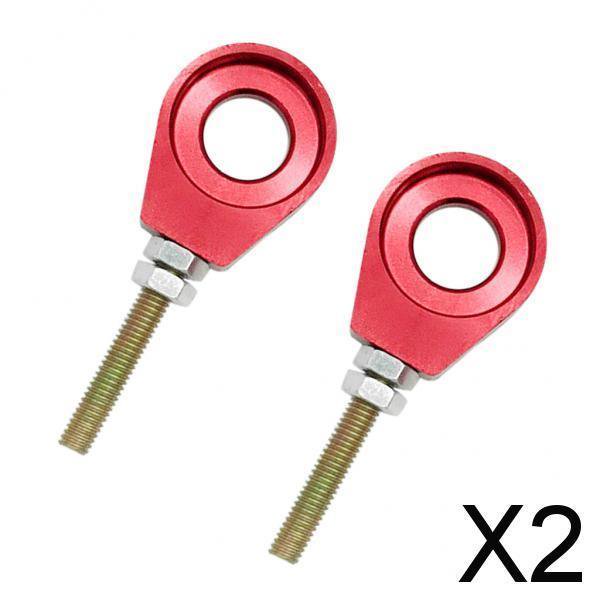 Tensor De Ajuste De Cadena De 2x15 Mm Para Dirt Bike CRF50 SSR Rojo 2 piezas