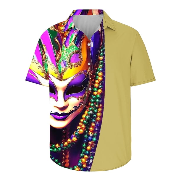 Camisas de Lino para Hombres, Manga Corta Camisa de Boliche Vintage con Cuello Cubano, Botón de Verano de Playa Casual