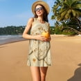 thumbnail image 3 of Fotbe Taco Tortillas Vestido de Verano sin Mangas para Mujer – Vestido Midi Línea A, Estilo Camiseta Floral, Vestido Playero Casual y Fluido, 3 of 7