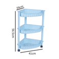 thumbnail image 4 of kurtrusly Bathroom Storage Rack Free Standing 3 Layer for Office Kitchen blue middle, 4 of 8