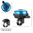 thumbnail image 6 of Classic Bike Bell, Aluminum Bicycle Bell, Loud Crisp Clear Sound Bicycle Bike Bell for Adults Kids,Black,1pcs-Blue&39.3inch/248cm, 6 of 7