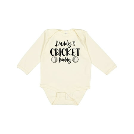

Inktastic Daddy s Cricket Buddy Gift Baby Boy or Baby Girl Long Sleeve Bodysuit