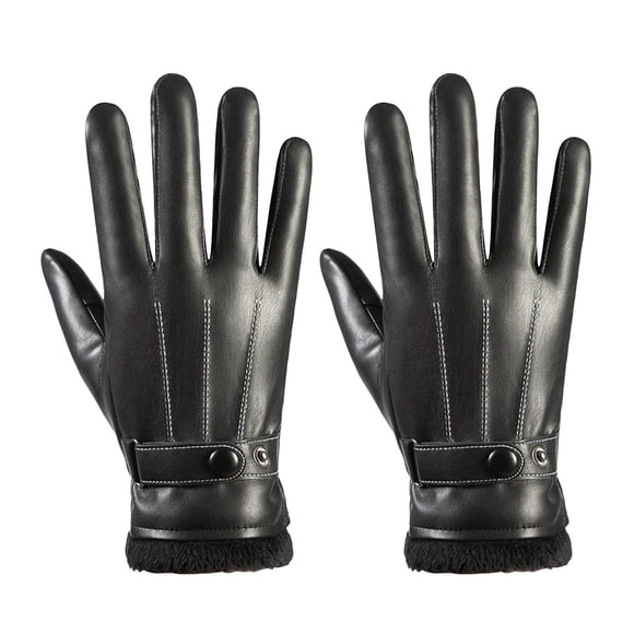 Leather Gloves For Men Winter Driving Leather Gloves Touchscreen