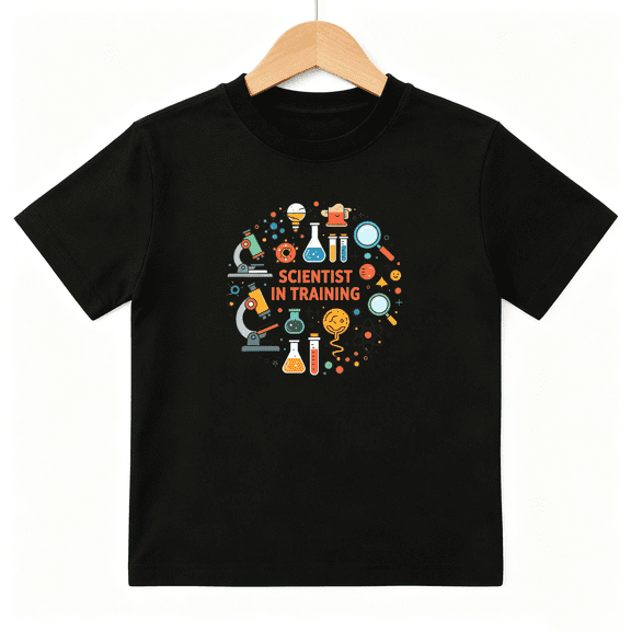Scientist In Training STEM School Boys Graphic Tees Science Kids T-Shirt 100% Cotton Short Sleeve Tops Ages 4-13Y