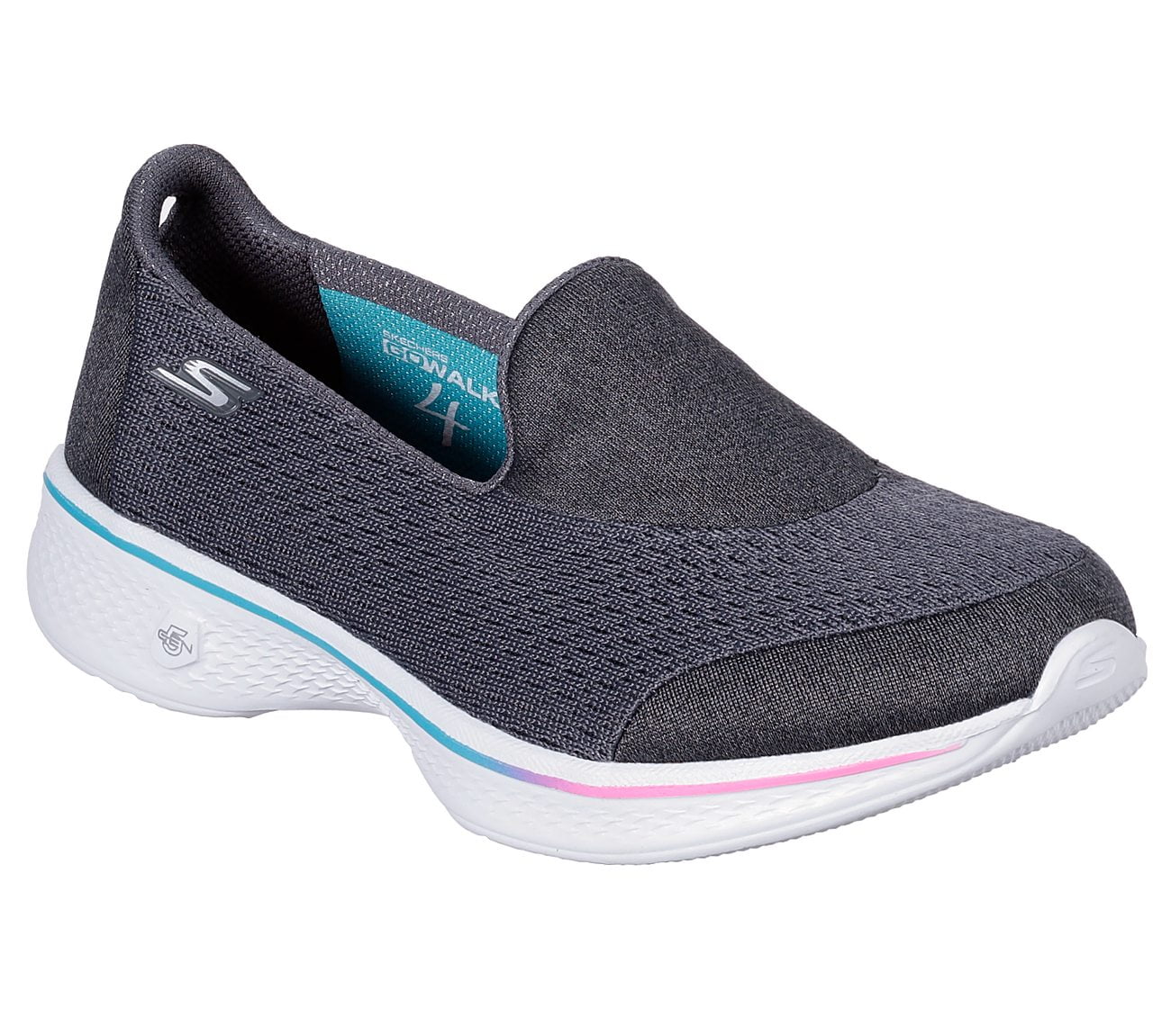 curva oveja hasta ahora Skechers Women's Go Walk 4 Pursuit Walking Shoe, Charcoal Multi, 6 M US -  Walmart.com