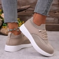 thumbnail image 4 of Barefoot Shoes Womens Lightweight Slip On Walking Shoes Breathable Zero Drop Sneakers for Outdoor Casual Tennis Fashion Khaki 41, 4 of 8