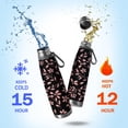 thumbnail image 2 of Floral 29oz Stainless Steel Insulated Thermos with Tea Filter, 360° Printed Travel Bottle, Leakproof BPA-Free,Anti-Slip Base, 304 Inner & 201 Outer, Vacuum Cup,Thanksgiving,Christmas, Spring,Flower, 2 of 6