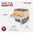 thumbnail image 3 of Rev-A-Shelf Double Pullout Top Mount Trash Can w/Soft Close, 50 Qt, 4WCTM-2450BBSCDM-2, 3 of 12