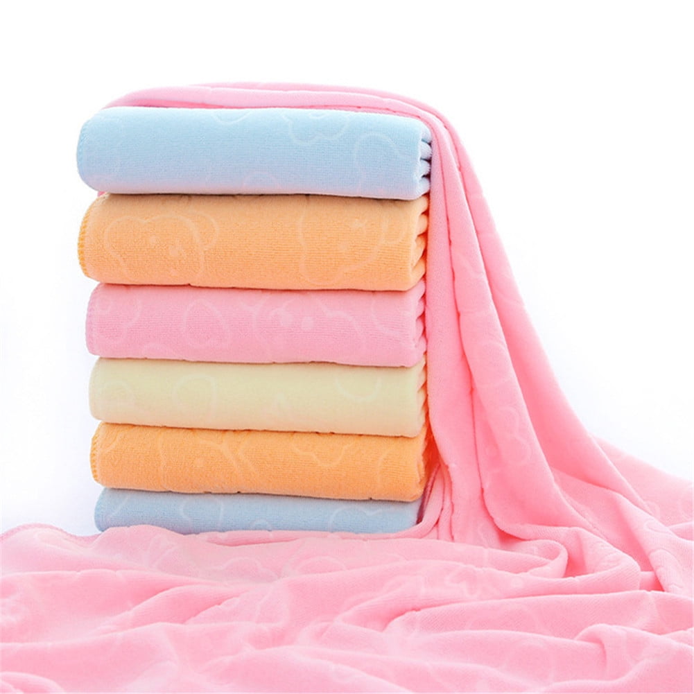 Baby Nano Microfiber 70x140cm Quickdrying Embossed Beach Towel Bath