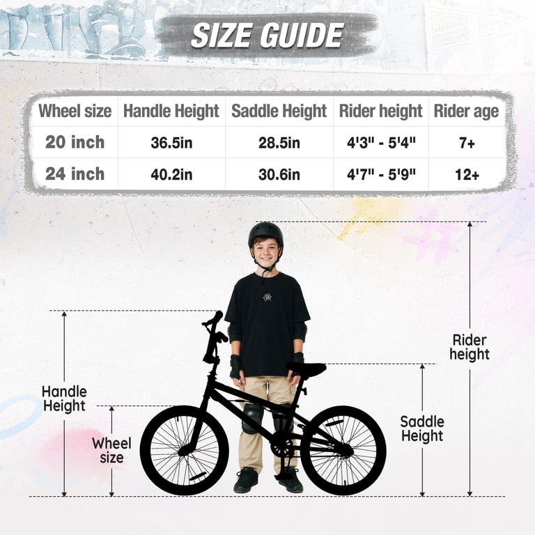 Hykolity 24 Inch BMX Bike, 4 Pegs, Rear U-Brake photo 8