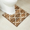thumbnail image 4 of Better Trends 2-Piece Bathroom Rug Set, 17"x24" & 20"x20", 100% Cotton Soft, Water Absorbent, Non-Slip Bath Mat Machine Washable - Ideal for Sink, Toilet Base, Tub or Shower Savio Collection - Brown, 4 of 7